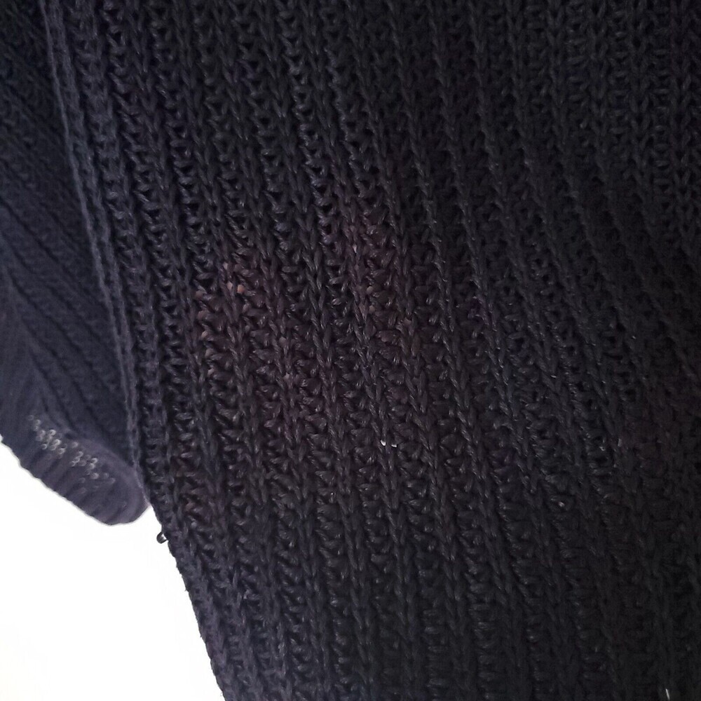 Vintage Eskandar Knit 100% Linen Sweater Womens Large Blue see through Lagenlook - Picture 15 of 16